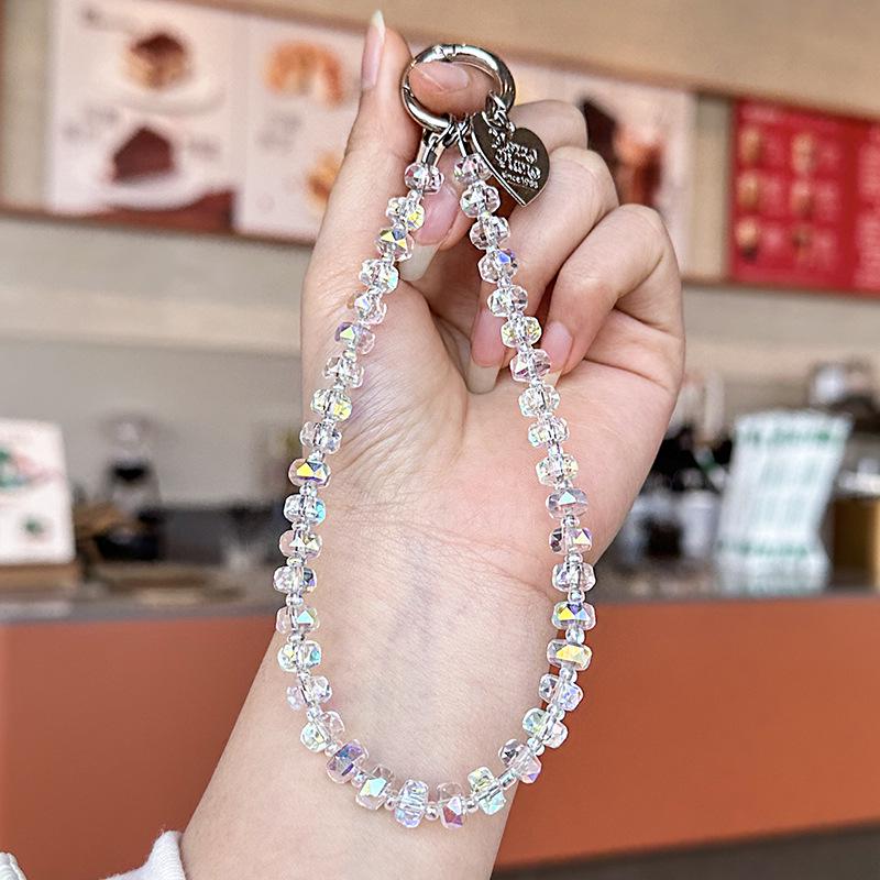 Luxury Crystal Phone Case Lanyard with Keychain & Charm