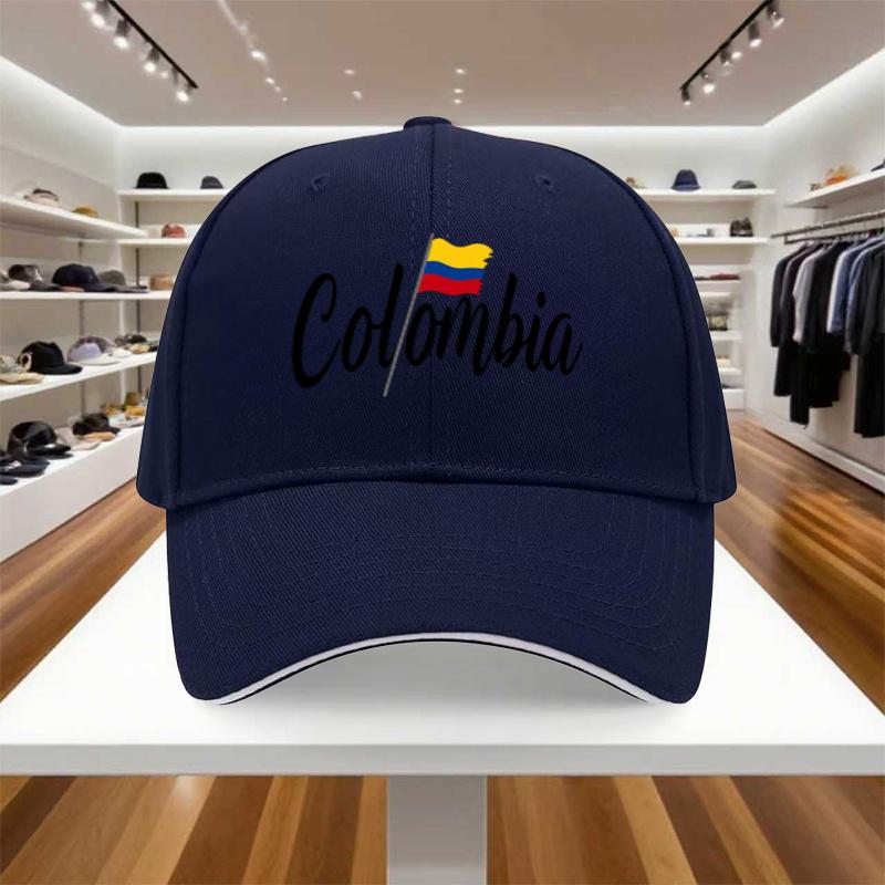 1pc Colombia Flag Baseball Cap  Adjustable Snapback Hat with Colombian Colors  Yellow Red  Lightweight for Men  Women
