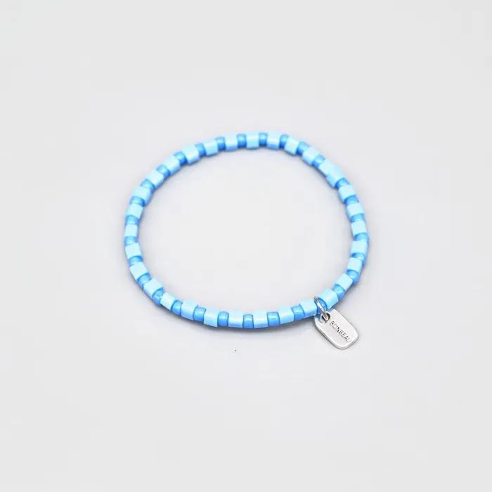 Bonbo 7-Color Bead Mix Charm Layered Banding Bracelet