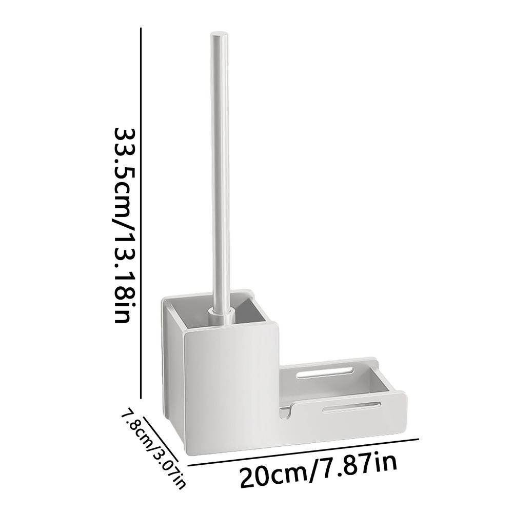 

Щетка для чистки унитаза, нержавеющая алюминиевая ручка, чистящее средство для унитаза с мягкой нейлоновой щетиной, легкая полусферическая конструкция белый