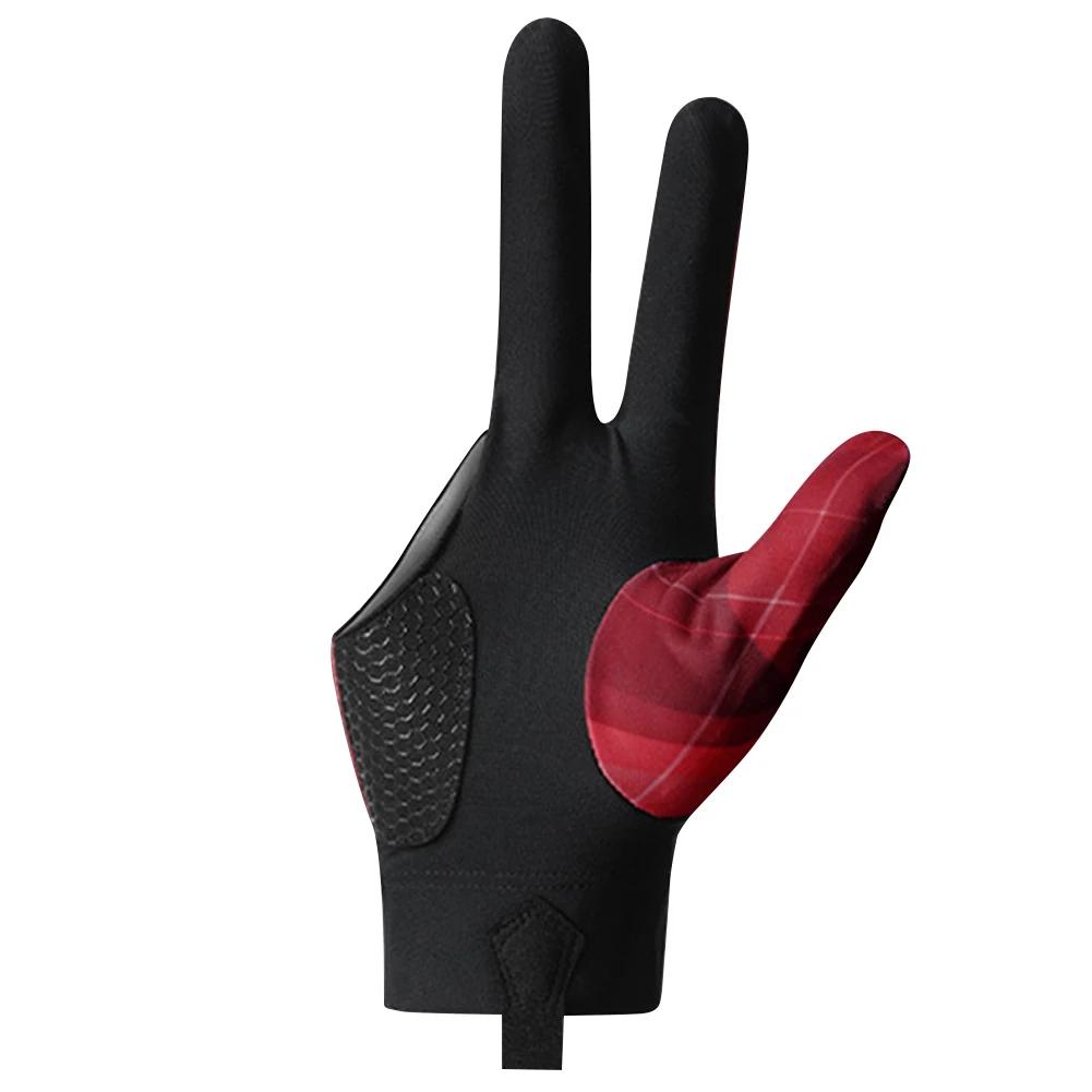 Open Finger Billiard Pool Gloves Adjustable Sticker Polyester Snooker Billiards Gloves Smooth Soft Portable Training Accessories