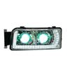 LED Headlight Assembly with Dual-Lens and Flowing Turn Signal for Shandeka Dump Truck, TGA, Howo TX