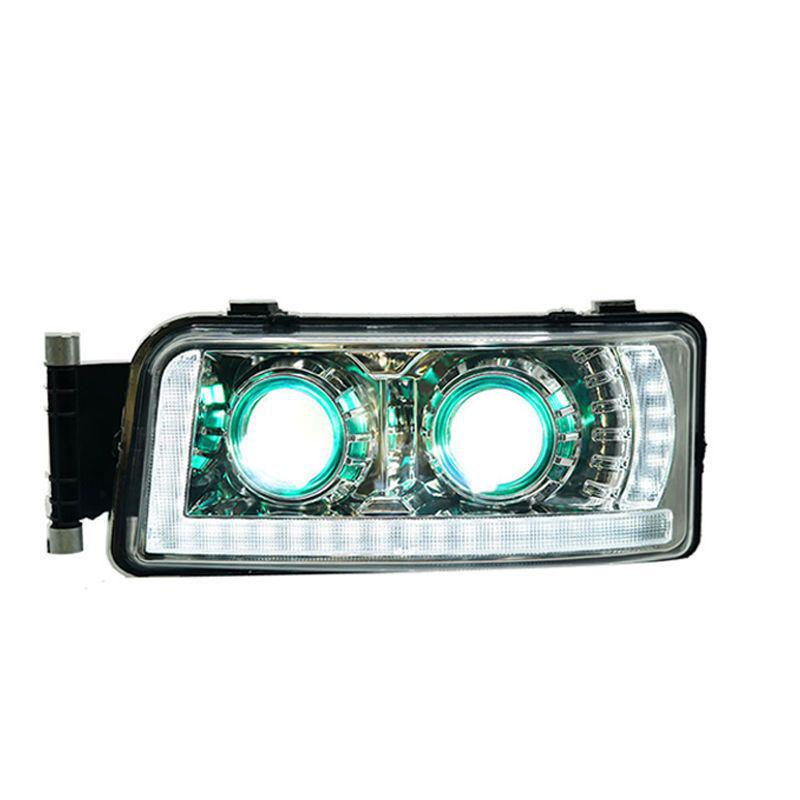 LED Headlight Assembly with Dual-Lens and Flowing Turn Signal for Shandeka Dump Truck, TGA, Howo TX
