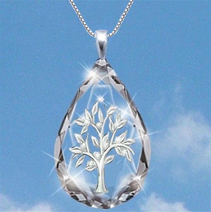 Elegant Crystal Water Drop Necklace Clavicle Chain Other