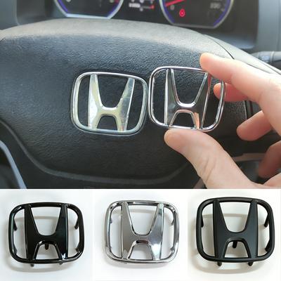 50/53mm ABS Car Steering Wheel Center H Logo Emblem Replacement Badge for Civic FIT Accord Prelude CRV 5th City CRZ CRX