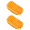 2Pcs Pet Bath Brush Rubber Comb Hair Removal Brush Pet Grooming Cleaning Glove Massage Pet Hair Care Tool