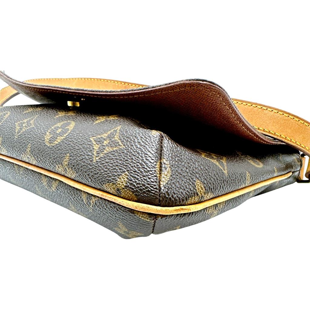 LOUIS VUITTON Monogram Musette Tango Short Monogram canvas Brown Women M51257 Used