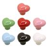 6 Pcs Single Hole Heart Shaped Drawer Pull with Metal Support for Dressers, Wardrobes, Bedside Tables and Home Cabinets