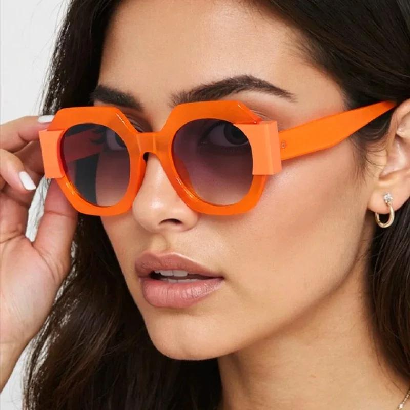 New Fashion Hexagon Sunglasses Women For Men Vintage Punk Luxury Brand Designer Popular Hip Hop Outdoor Travel Sun Glasses Uv400