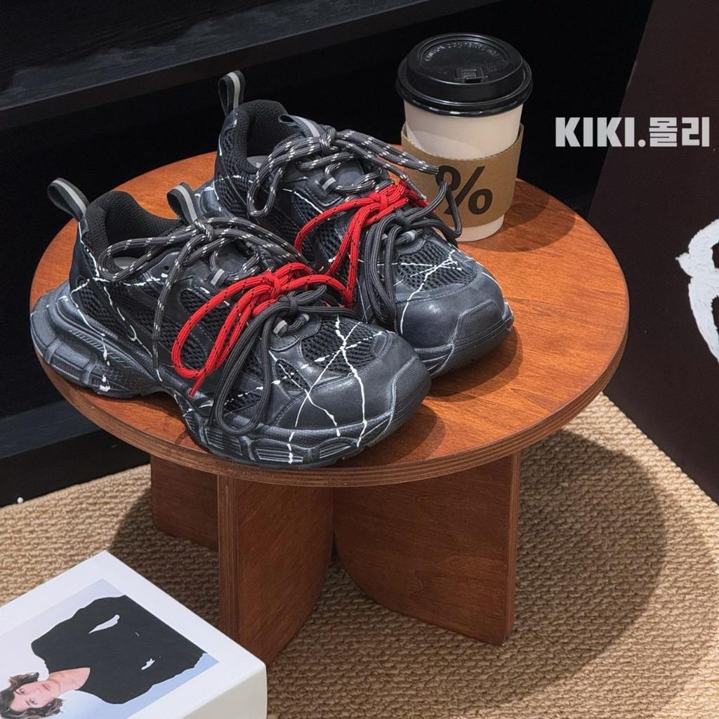 Leather platform Paris dad shoes women's 2025 autumn new three-color shoelaces are old and polished trendy sports and leisure shoes