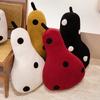Cartoon Polka Dot Pear Throw Pillow Plush Toy Doll Home Sofa Pillow Cushion Girl Soothes Rag Doll