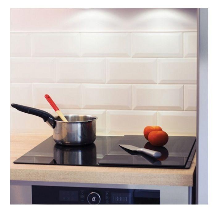 Protège plaque de cuisson - Pebbly Kitchen - 57 x 50 cm - Noir - Accessoires de cuisine