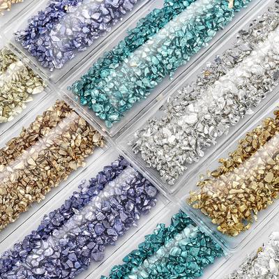 1 Pack Crushed Glass Stones Resin Fillings Vibrant Crystal UV Epoxy Filler for DIY Crafts, Art Decorations, Handmade Jewelry Making, Mold Fillings
