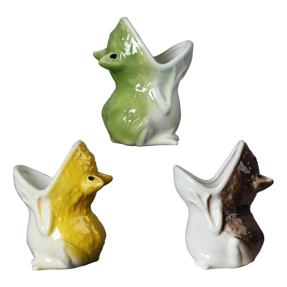 Handicraft Animal Succulent Flowerpot Decorative Frog Candlestick Stand  Outdoor