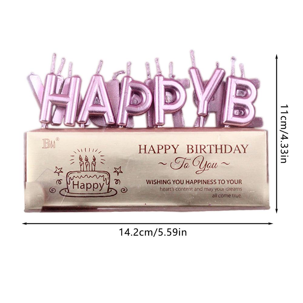 Happy Birthday Gold Letter Candle Silver Happy Birthday Candle Party Birthday Candle Anniversary Celebration Birthday Candle