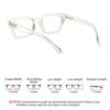 Turzing Fashionable Rectangular Reading Glasses Prescription Eyewear for Women High Quality Frame