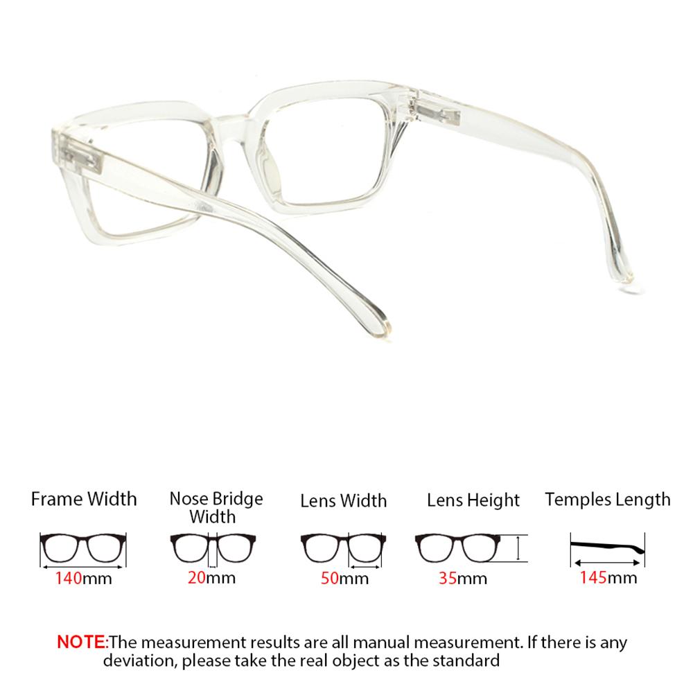 Turzing Fashionable Rectangular Reading Glasses Prescription Eyewear for Women High Quality Frame