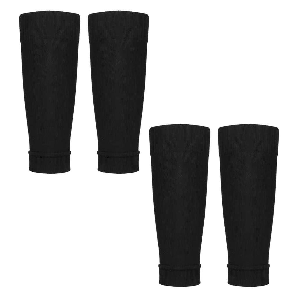 2 Pairs Shin Guard Sleeves Shin Pad Socks Nylon Size 38‑47 Sports Accessory for Soccer Football