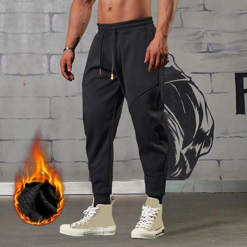 الرجال فضفاض الرباط قيعان السراويل المستقيمة أقدام مجمعة الرجال بانت Sweatpants بلون