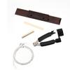 4-Piece Classical Guitar Bridge Replacement Set (Rosewood Bridge + Upper and Lower Nut + Strings + String Winder)