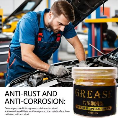 Grease Car Bearing Lubricant 100g High Low-Temperature Resistance Yellow Grease Waterproof Auto Hub Bearings Lubricating Oil