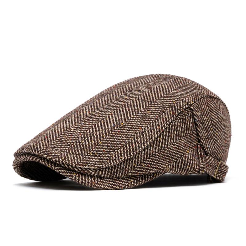 Men's Newsboy Cap British Vintage Beret Forward Cap