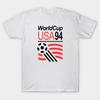 Herren Schwarzes T-Shirt mit Aufdruck Usa 94 - Fußball No-Cut Transferpapier Druck Baumwoll-T-Shirt
