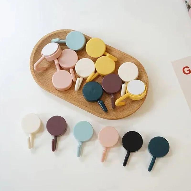 10PCS Self-adhesive Hook Lovely Sticky Hook Strong Hook Kitchen Not Easy To Fall Off Household Storage And Collection Utensils