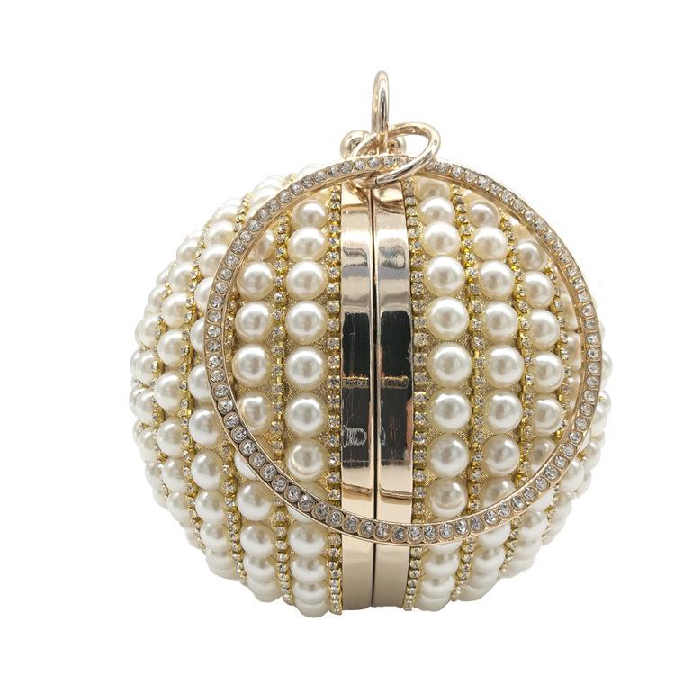 Pearl Spherical Evening Bag: Handcrafted, Versatile Makeup & Dinner Clutch