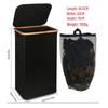 Foldable Laundry Basket with Inner Pocket: Large Capacity Hamper for Bedroom & Bathroom.