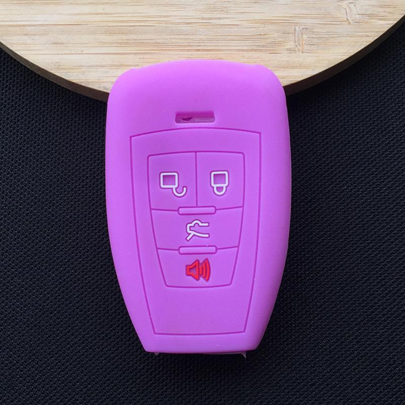 Silikon Auto Schlüsselhülle Case Schale für Baic BJ40 PLUS EX5 EU5 EC5 bj80 4-Tasten Smart Key Auto Zubehör