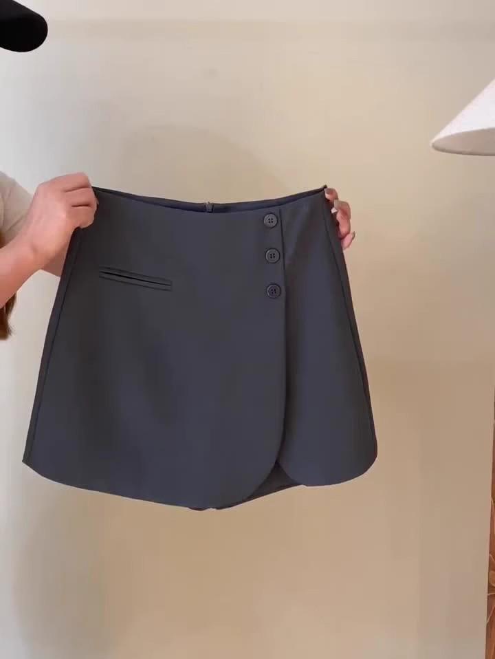 

Женская летняя юбка А-силуэта с высокой талией, серая, 2024 XS