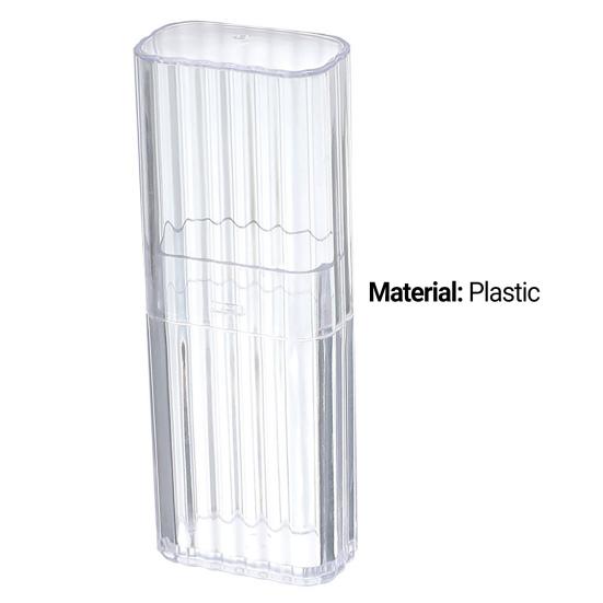 Boîte de rangement pour cure-dents, mini étui de rangement portable en plastique transparent pour cure-dents pour voyage
