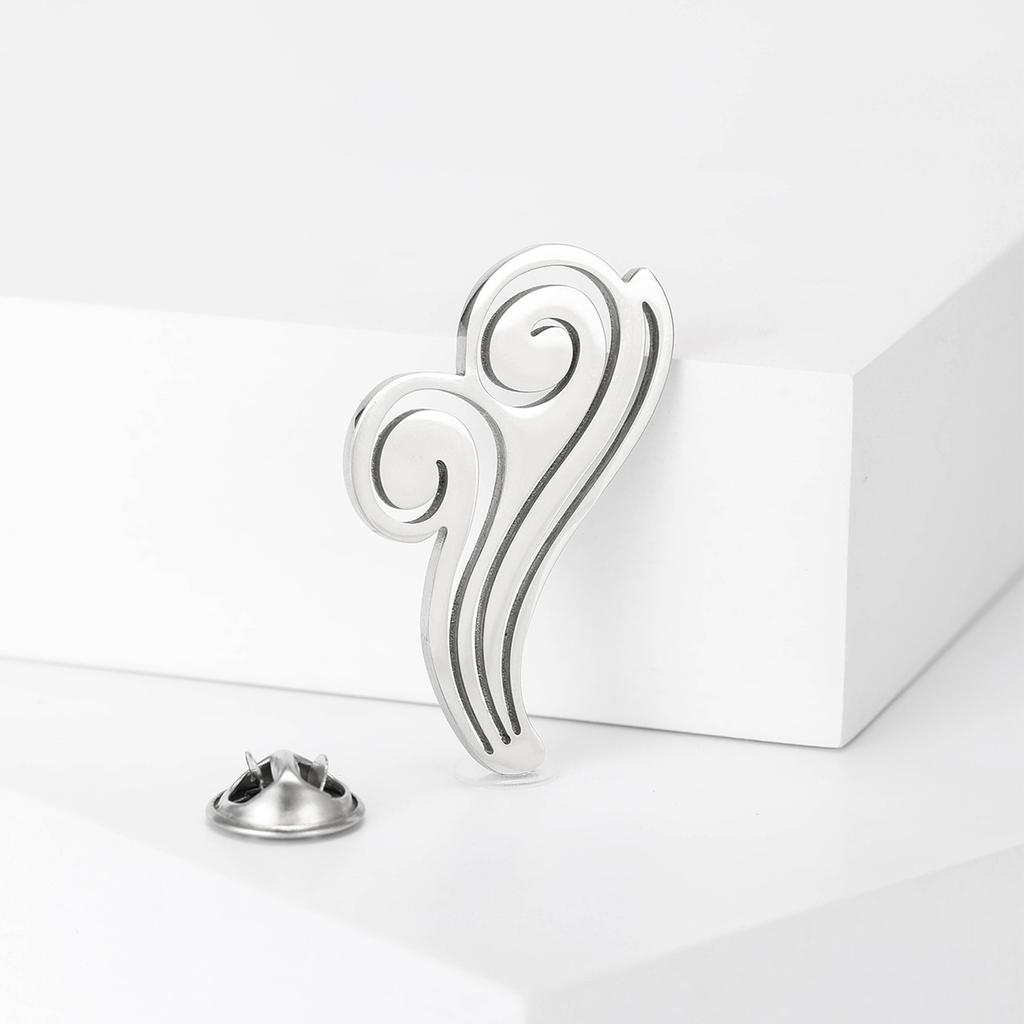 Fashion Creative Smooth Stainless Steel Cloud Brooch Temperament Cute Clothing Accessories Alloy Brooch