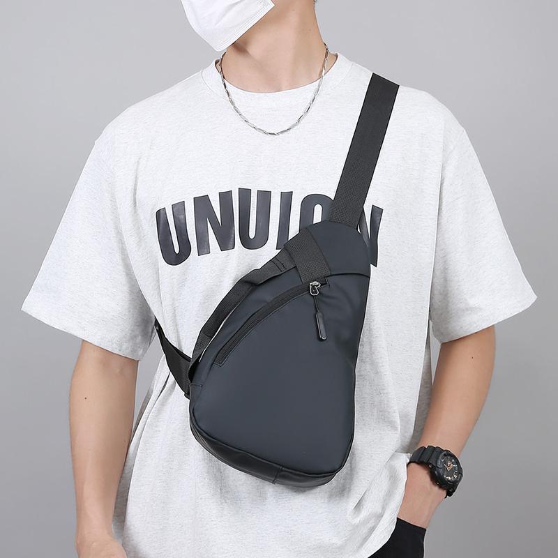 Chest Bag Men's Mobile Phone Crossbody Bag Commuter Cycling Bag Lightweight Sports Style Shoulder Bag