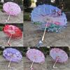 Chinese Japanese Art Silk Parasol Umbrella Large 82cm Embroidery Tassel Decorative Umbrella Classic Ribbon Umbrella