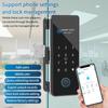 Fingerprint Glass Door Lock Bluetooth Sliding Glass Door Smart Lock Electronic Rfid Card Lock Hahalock APP Control