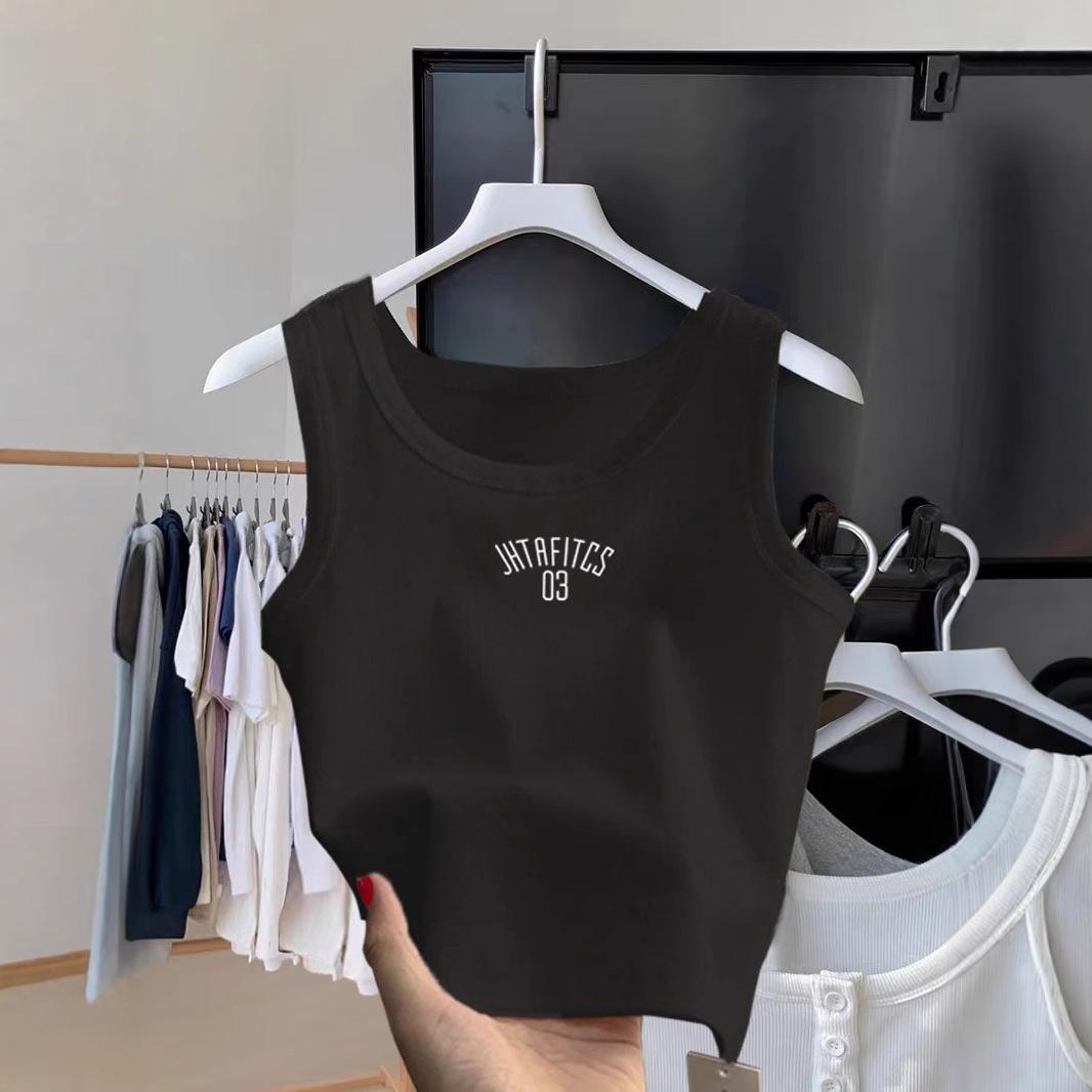 

Летняя женская облегающая майка без рукавов 2025: Чистый и Сексуальный Базовый S - Premium чёрный