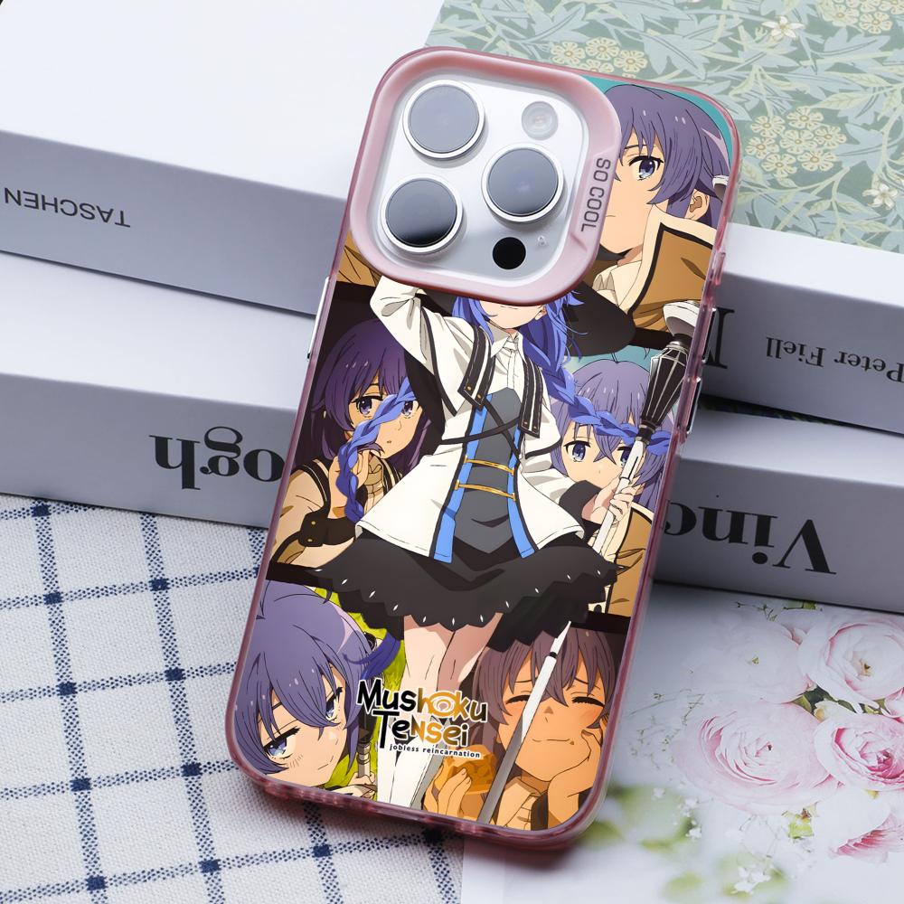 Mushoku Tensei Roxy Handyhülle für iPhone 17 16 15 14 13 12 11 X XR XS 8 7 Air Pro Max Plus Transluzent Rosa Hülle