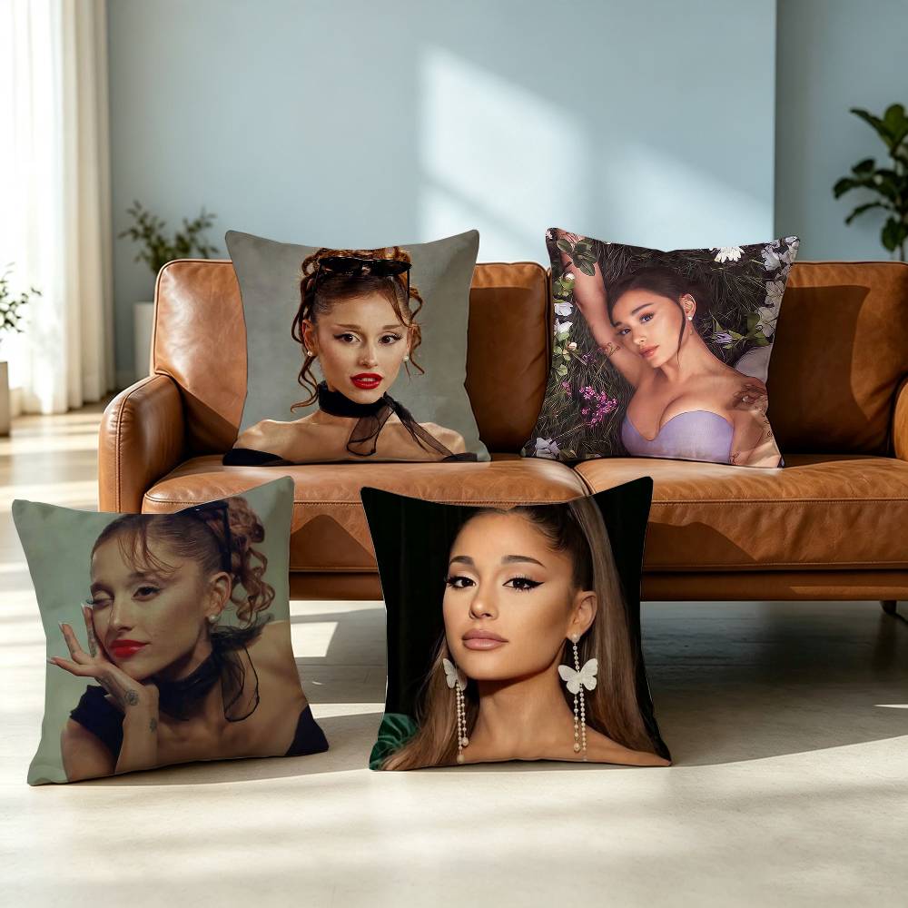 Ariana-A Grande-E Singer Square Double-Sided printed Pillow Case Bedroom Bedside Pillow Sofa Cushion Cover Gift