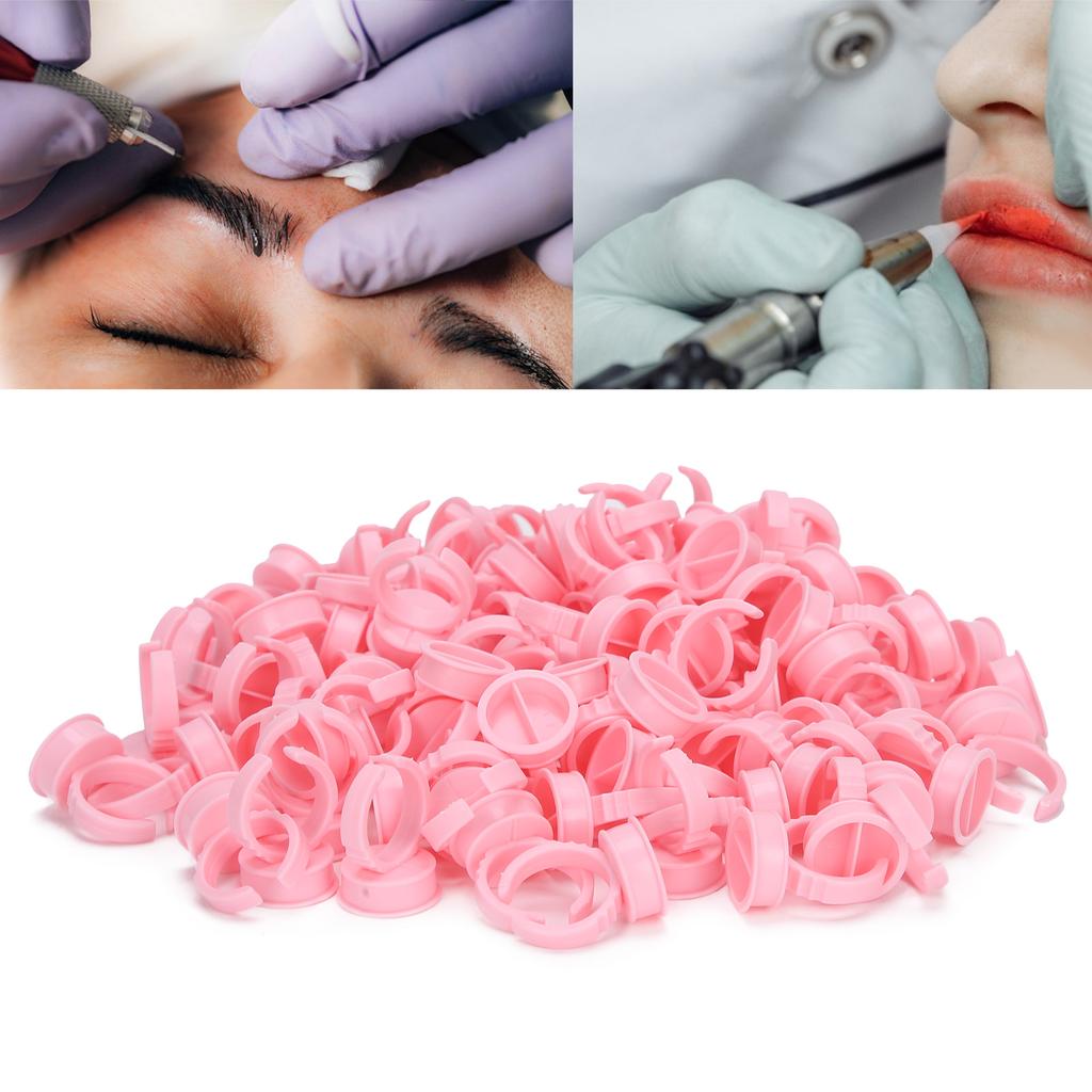 1000pcs Tattoo Ink Ring Cups Disposable Pigment Holder Adjustable Eyelash Grafting ToolL 1