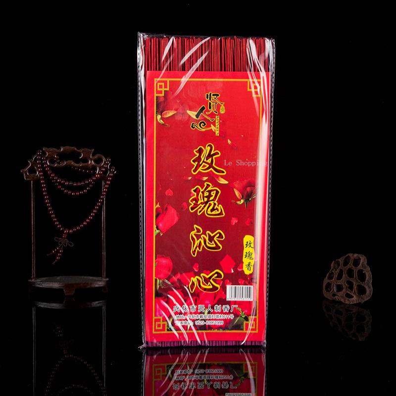 

32.5cm Red Color Bamboo Stick Incense/Osmanthus Rose and Lavender Household Indoor Air-purifying and Buddha Worship Joss Stick Rose