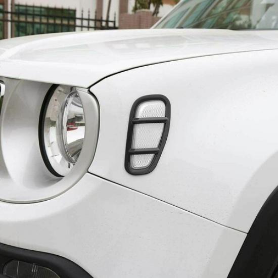 2 Stück Kotflügel-Seitenblinker-Abdeckung Schutzleistenrahmen für 2015- Jeep Renegade Schwarz