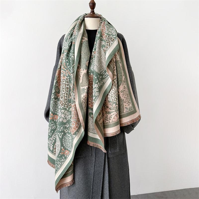 New Cashmere Scarf for Women Luxury Print Shawl Wraps Warm Thick Blanket Echarpe Female Bandana Bufanda Pashmina