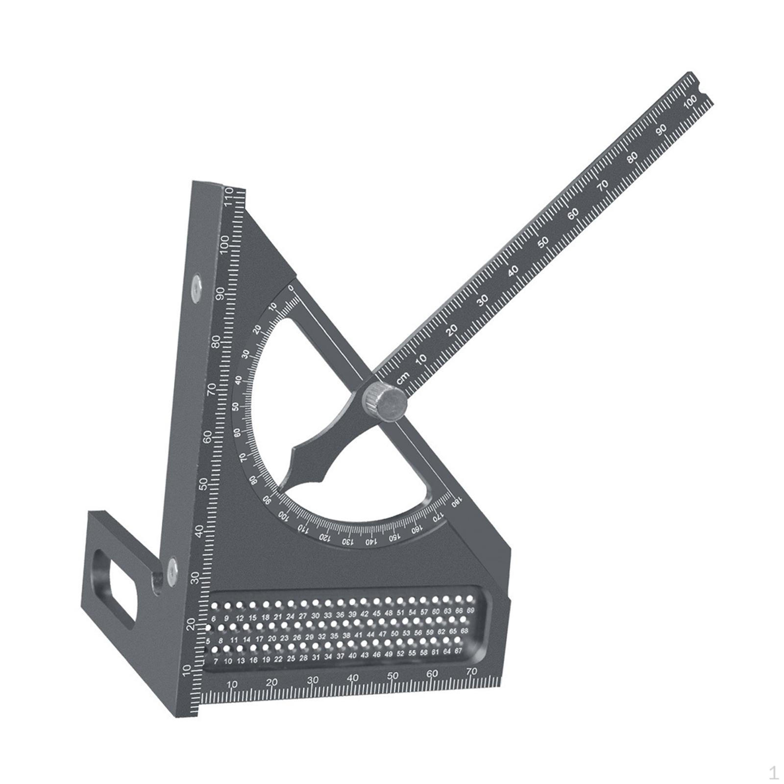 

3D Алюминиевая измерительная линейка, Инструмент для деревообработки серый