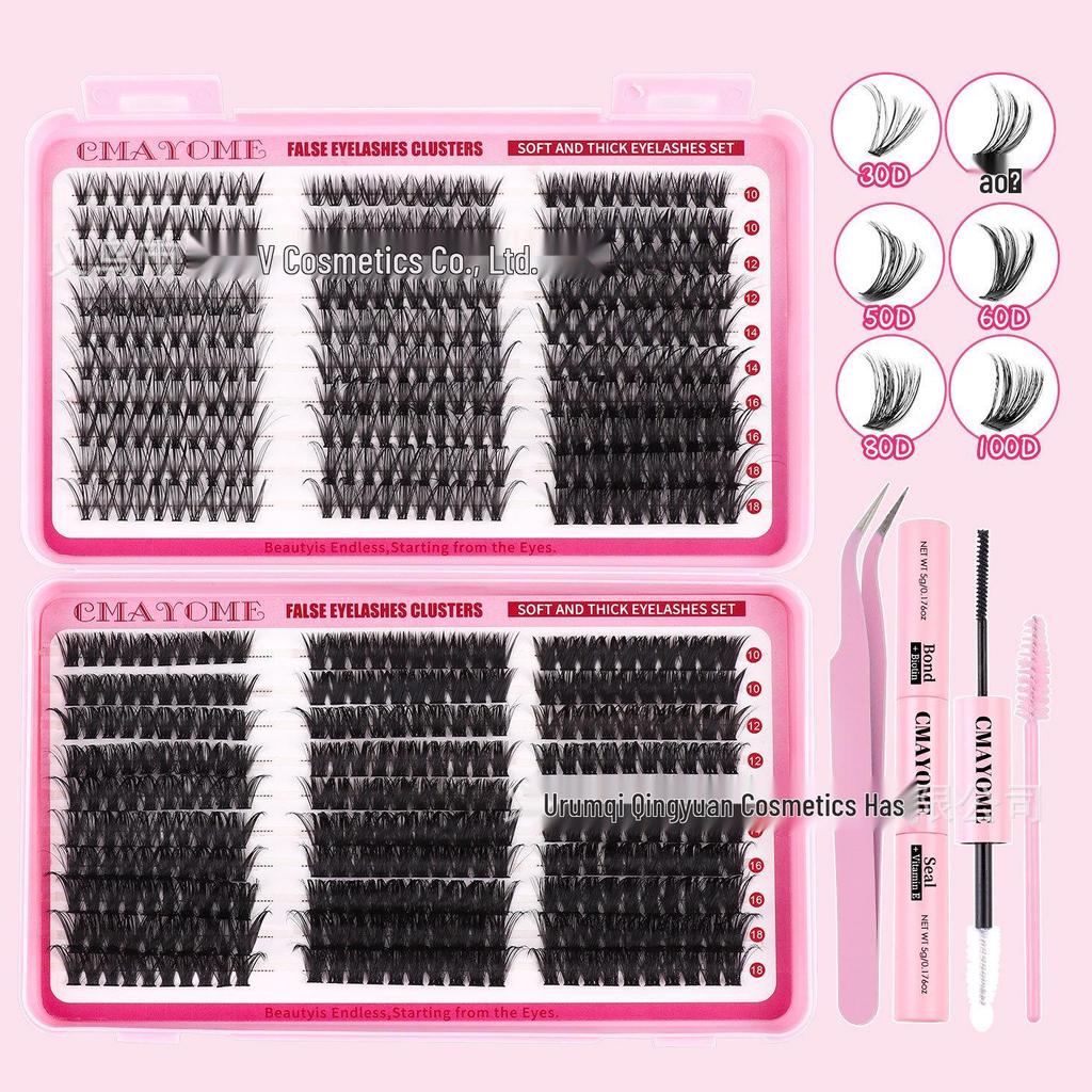 C Curl Individual False Eyelashes: 60 Clusters, 10-18mm, Dense and Segmented for DIY Application