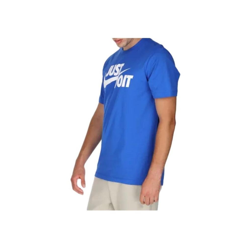 Nike Sportswear Just Do It Letter Logo Print Short Sleeve T-Shirt Men Tops Royal-Blue AR5007-480