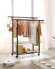 Sakugi Slim and Stylish Metal Clothes Rack with Double Casters for Closet Organization and Clothing 98cm X 42cm X 150cm Black Poles, & Shelves,