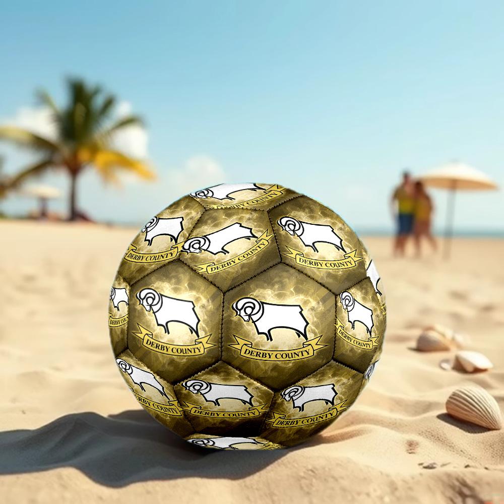 Derby County Size 5 Football High Elastic Soccer Ball For Outdoor Competition Daily Training Play