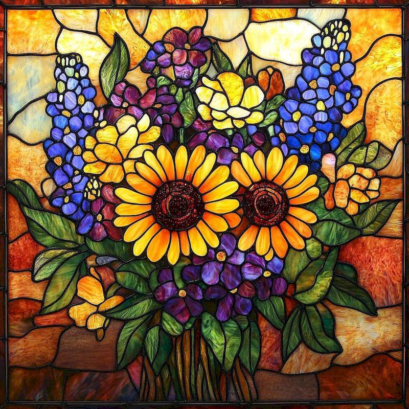 CHENISTORY 5D DIY Diamond Painting Flower Diamond Embroidery Paintings Accessories Number Full Square/Round Rhinestone Picture
